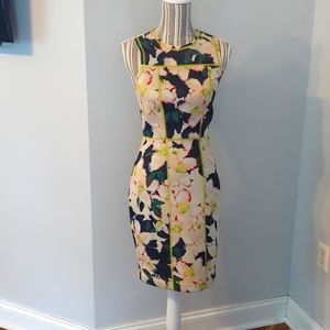 J Crew fitted floral dress size 0